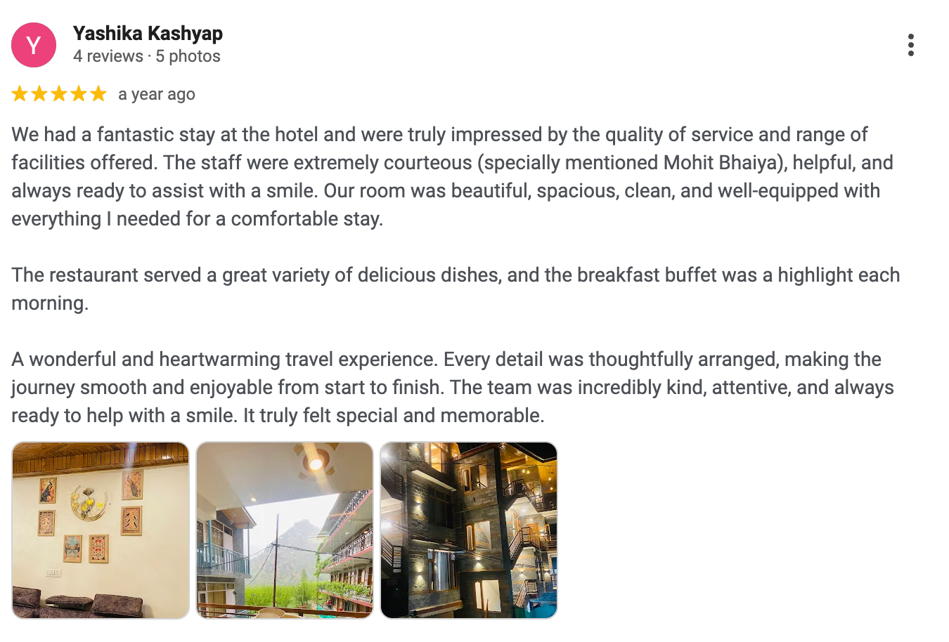 5 Star Google Review