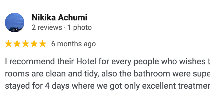 5 Star Google Review