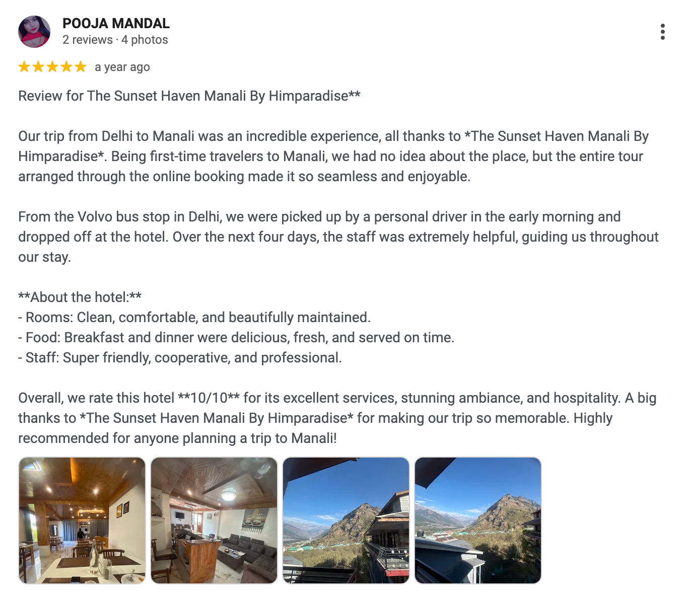 5 Star Google Review