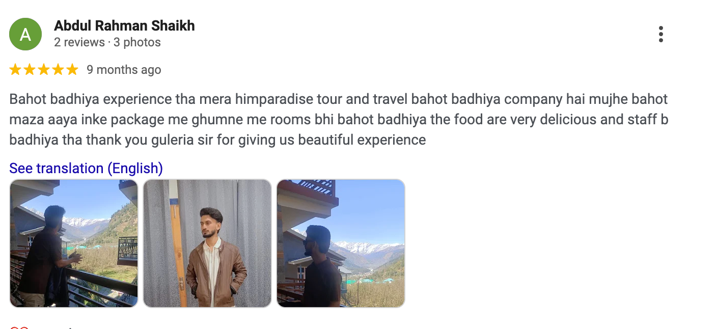 5 Star Google Review